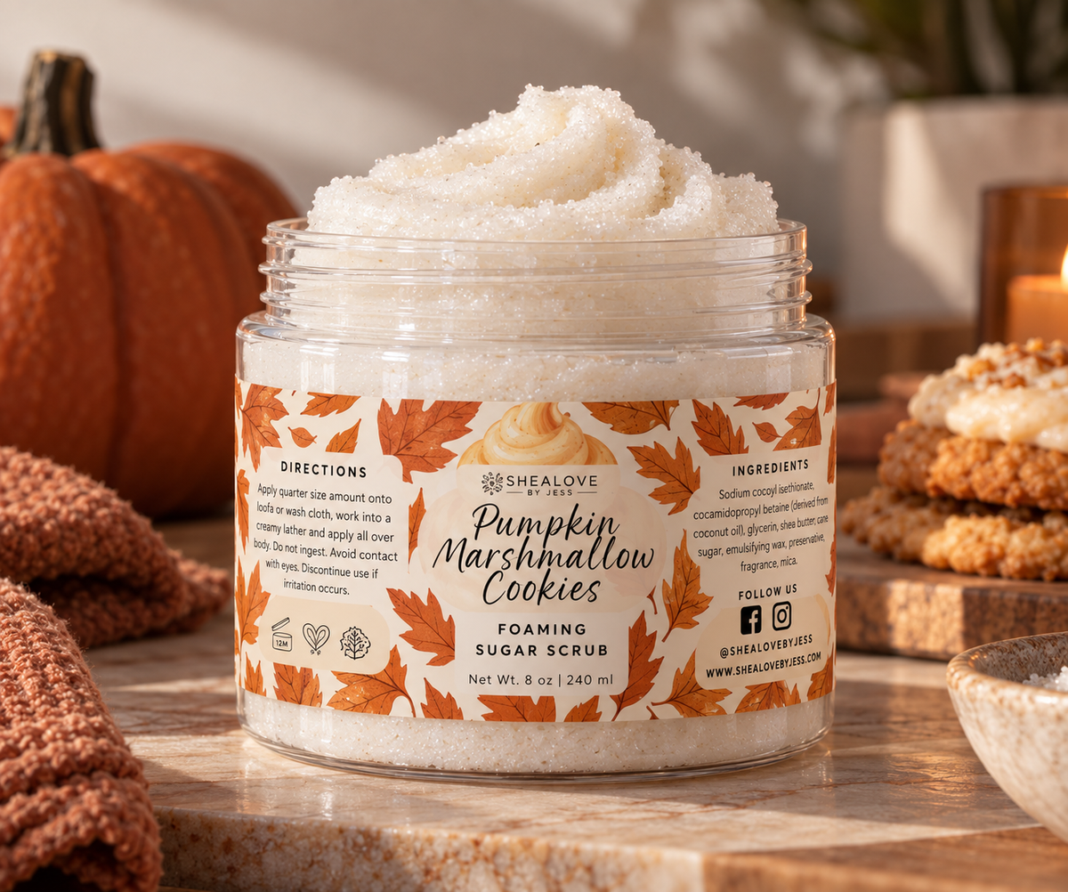 Foaming Sugar Scrub, Fall Collection
