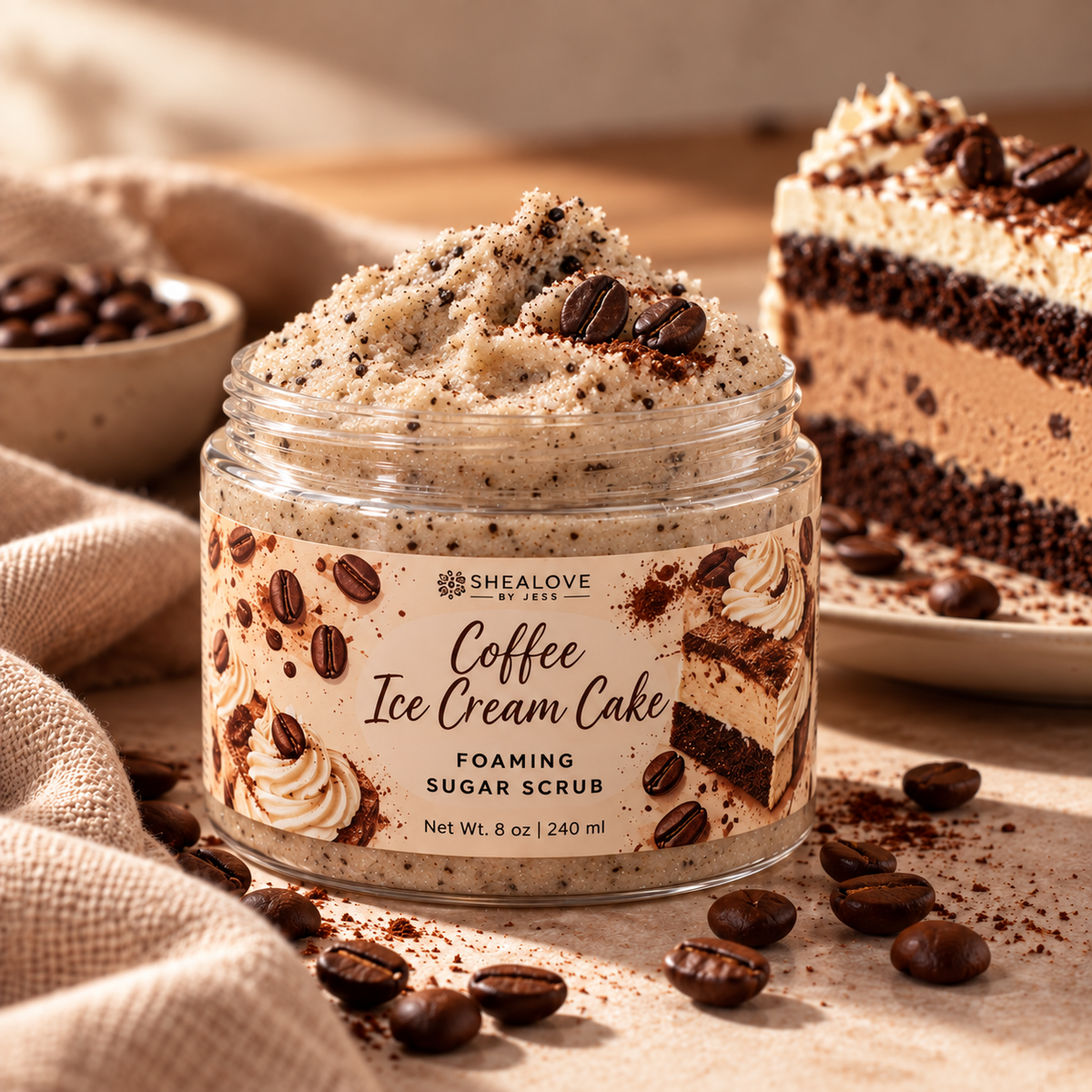 Coffee Ice Cream Cake Body Butter Scrub