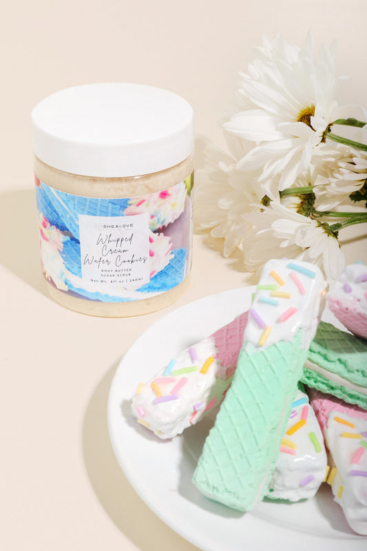 Whipped Cream Wafer Cookies Sugar Scrub